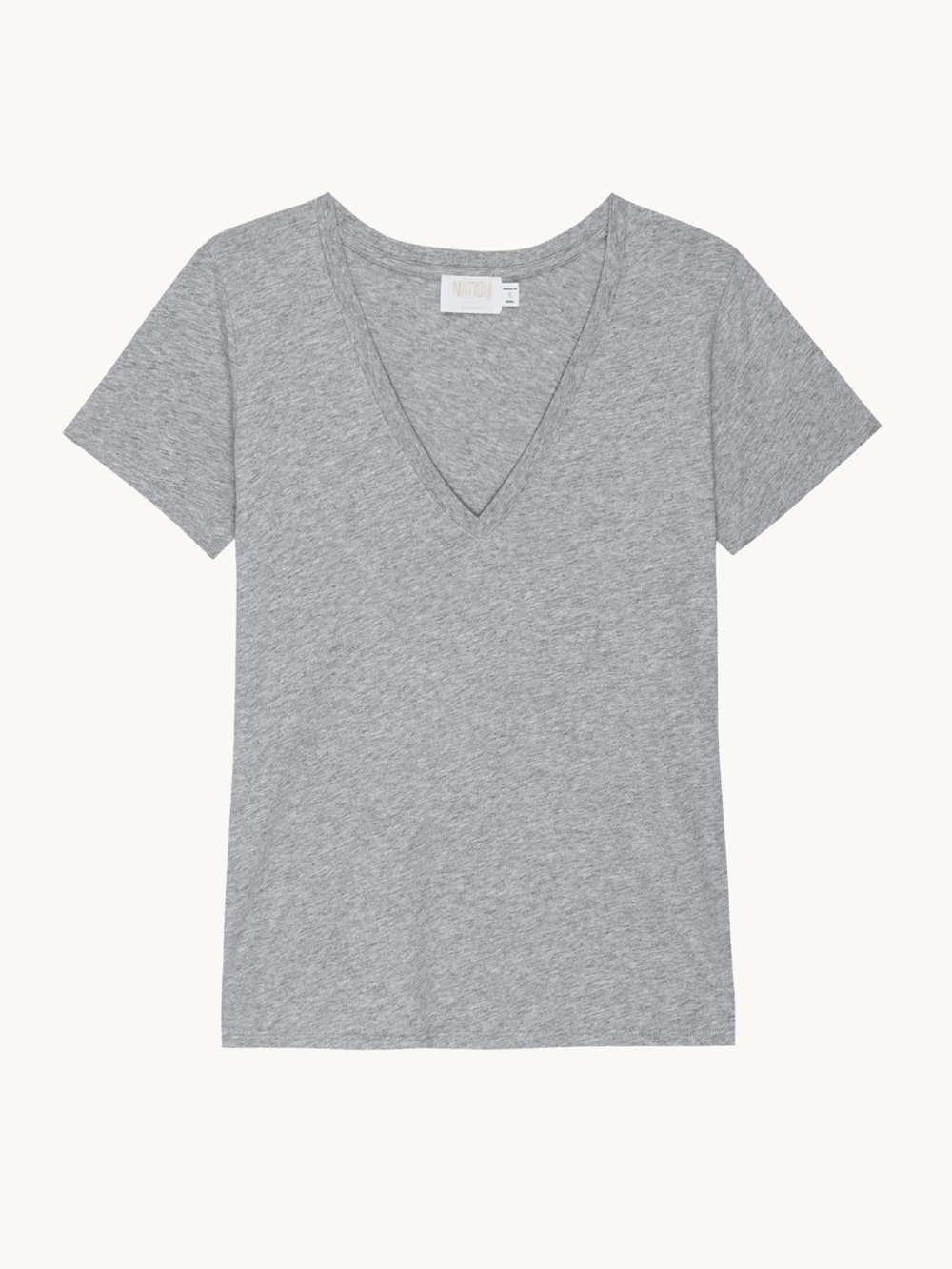 NATION LTD
BLAIR VNECK TEE | HEATHER GREY